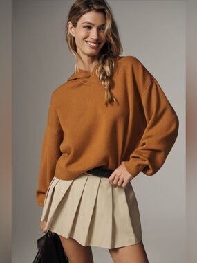 Anthropologie Maeve Compact Hooded Sweater